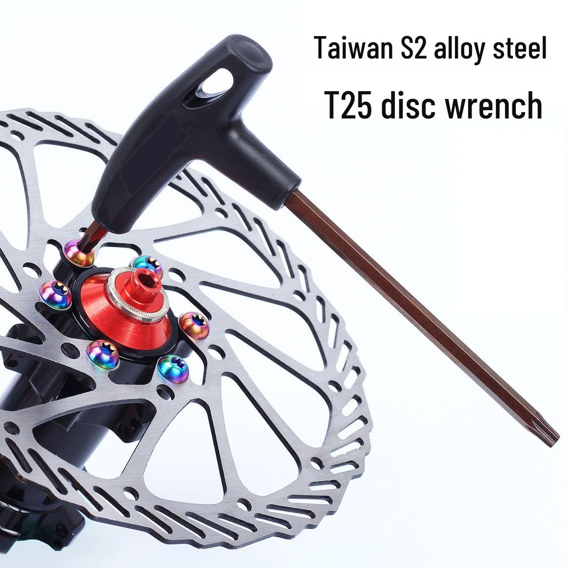 

T25 Torx Wrench for Mountain Bike Disc Brake Rotor Installation & Removal