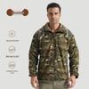 Herren Taktische Fleece Kapuzenjacke mit Stehkragen