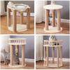 Compact Cat Tree with Sisal Scratching Post, Space Capsule, Jump Platform, and Scratch Board. Durable and Ideal for Small Apartments.