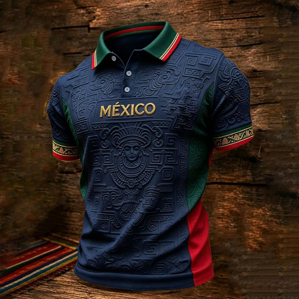 Men's Quick Dry Mesh Golf Shirt Halloween Print Short Sleeve for Summer Casual Wear