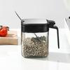 Conjunto de potes de temperos para cozinha