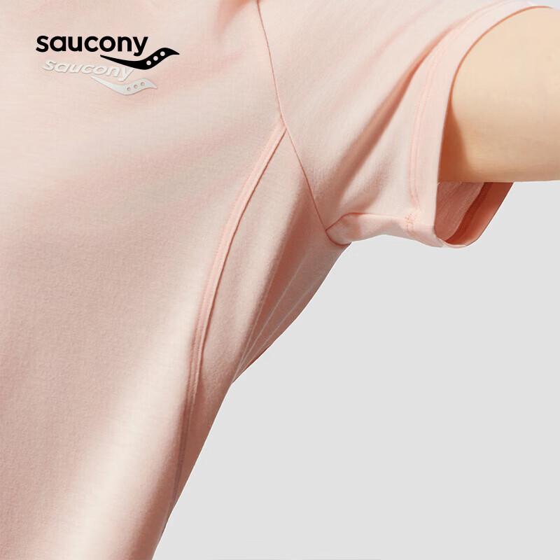 Saucony Women's Slim Fit Breathable Knit Short T-Shirt