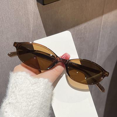 Retro Oval Frame Sunglasses Fashion Personalized Trendy Small Frame Sunglasses Punk Cat Eyes Sunshade Sun Protection Glasses