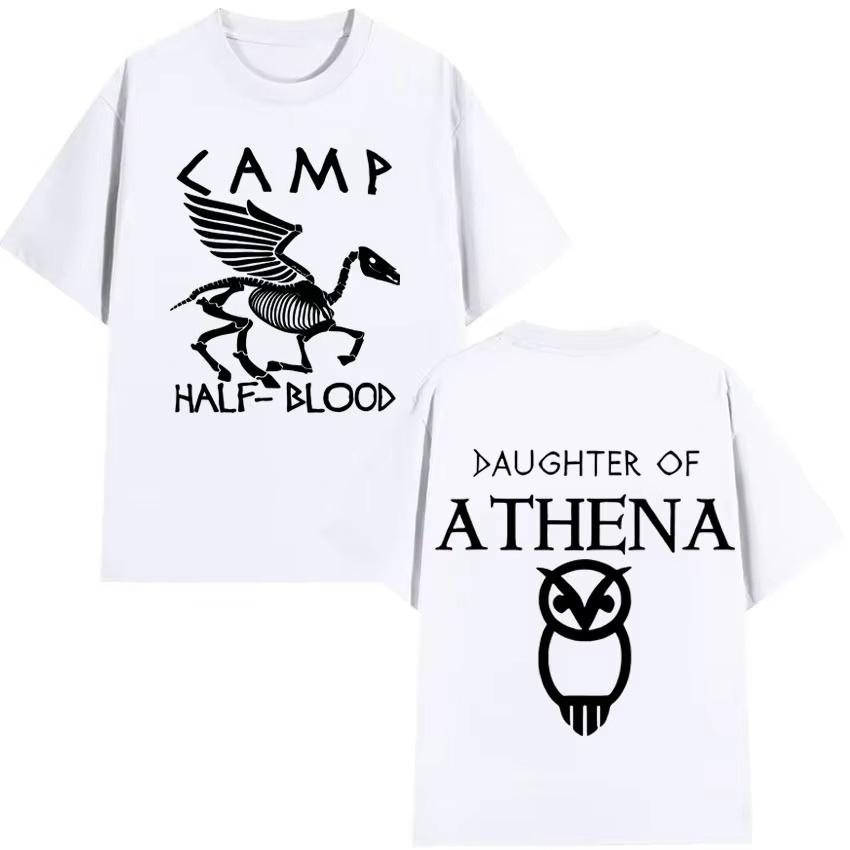 2026 Spring Summer Classic Mens  Clothing Camp Half Blood Aesthetic Retro Sports Long Island Sound Streetwear Short Sleeve Top