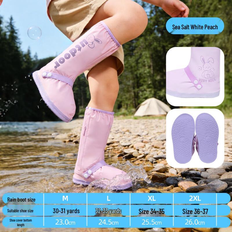 Tiantianzi Kids High-Top Waterproof Rain Shoe Covers