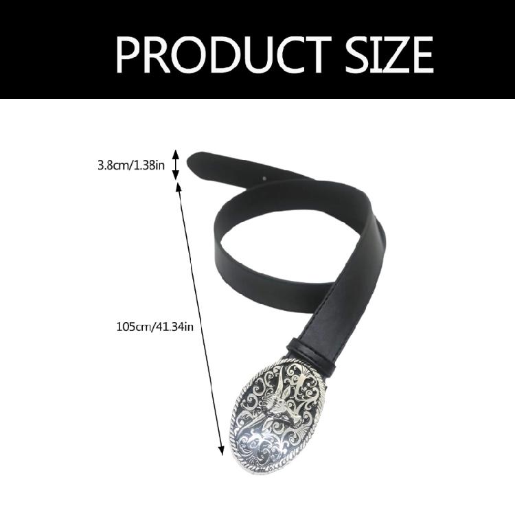 Convenient Waist Belt Bull Head Buckle Waist Belt PU Leather Wide Belt Adjust Coat Dress Female Western Waistband