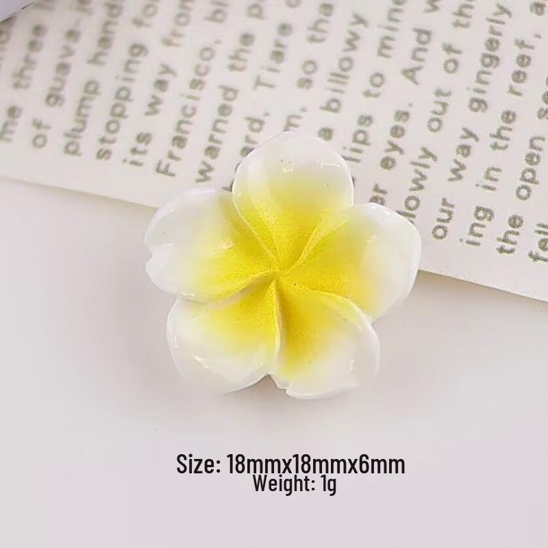 Colorful Plumeria Resin Charms: DIY Cream Glue Accessories for Crocs, Hair Clips, Earrings, Phone Cases