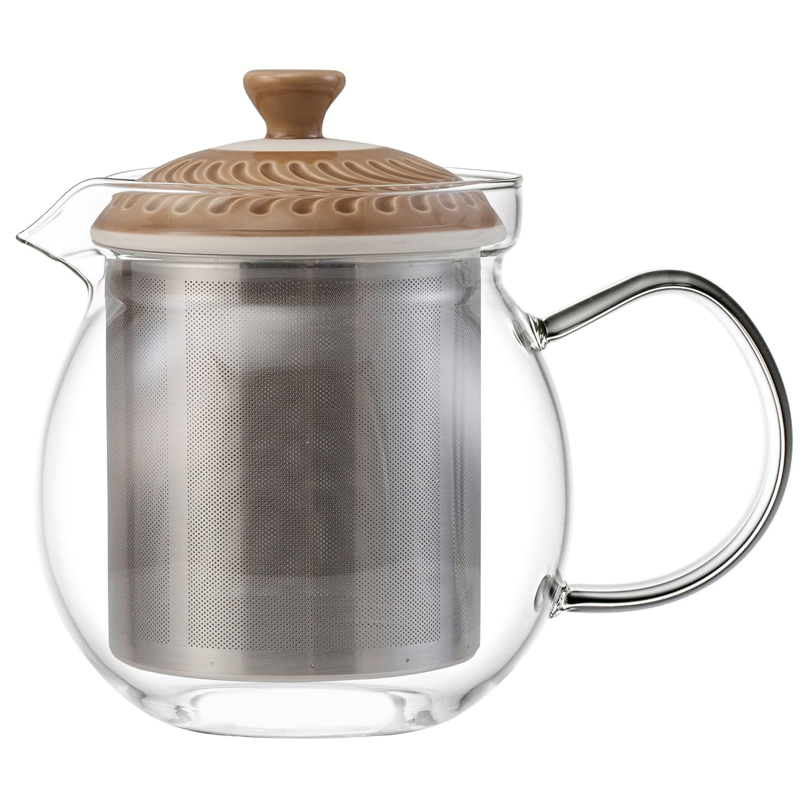 

Hasami Ware Rosemary Glass Teapot (Super Stainless Steel with Tea Strainer), Large Capacity, Approx. 760ml, Made in Japan, Product Number 25512
