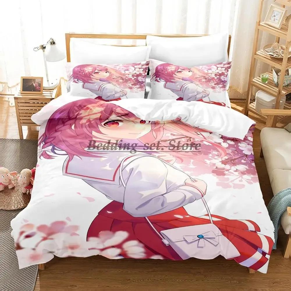 

Милый Постельный набор Kanojo Okarishimasu Односпальный Полуторный Двуспальный Квинсайз Кингсайз Набор для кровати Aldult Kid Спальня Комплекты пододеяльников Аниме Кровать 70x133cm 2pcs