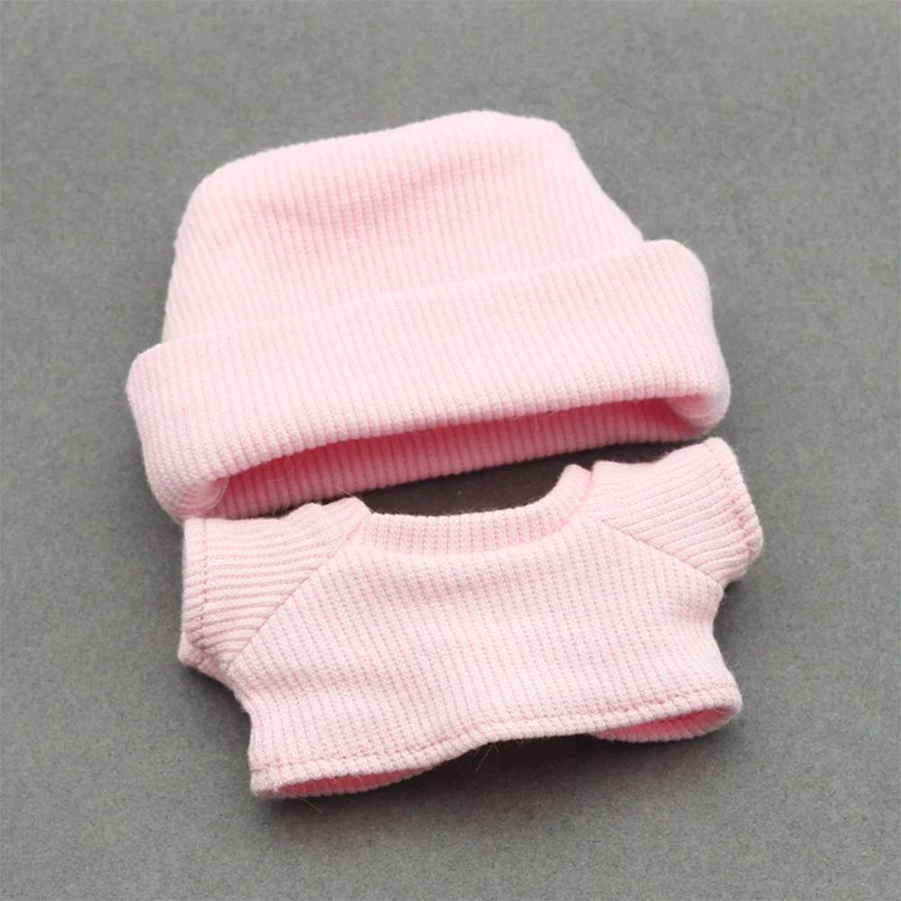 For 15/17cm Labubu Doll Clothes Colorful Striped Sweatshirt Suit for Ropa Labubu Replacement Decorative Accessories