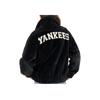 New MLB Velvet Jackets Unisex Black 3AFDV0236