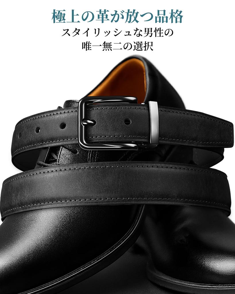 [ObiOri] Men's Belt, Made in Japan, Casual, Genuine Leather, Pueblo Leather, Large Size, Business, Gentleman's Belt, Suit Belt, Adjustable Size,