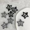 5Pcs Girls Black Gray Star Hair Pins Cool Charm Aesthetic Bb Hair Clip For Women Pentagram Harajuku Trendy Hair Accessories