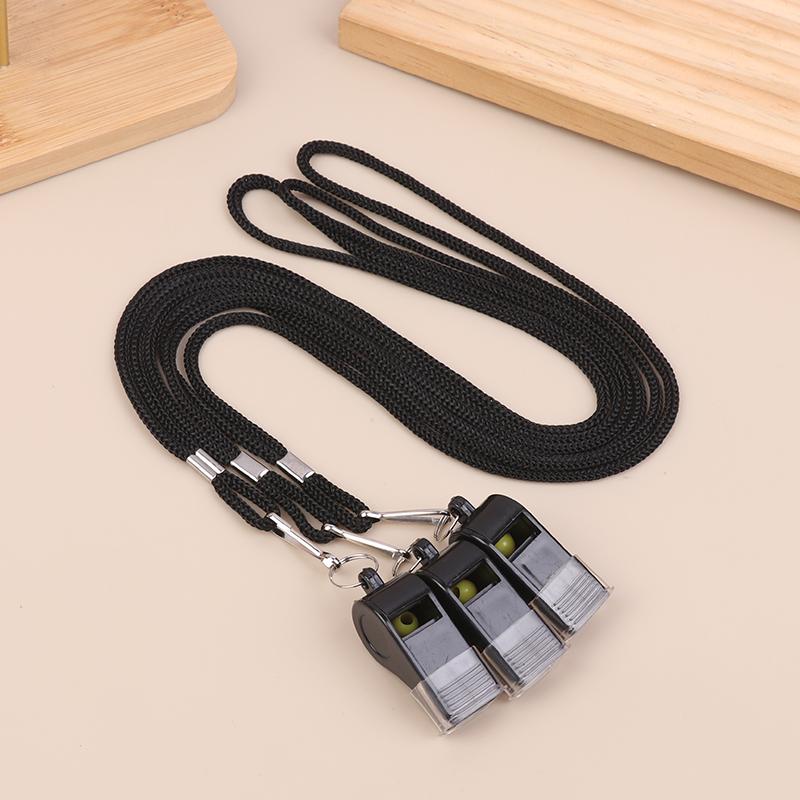 2/3/5Pcs High Quality Black Whistle Referee Game Halter Whistle Outdoor Travel Hiking Whistle For Basketball Volleyball Games