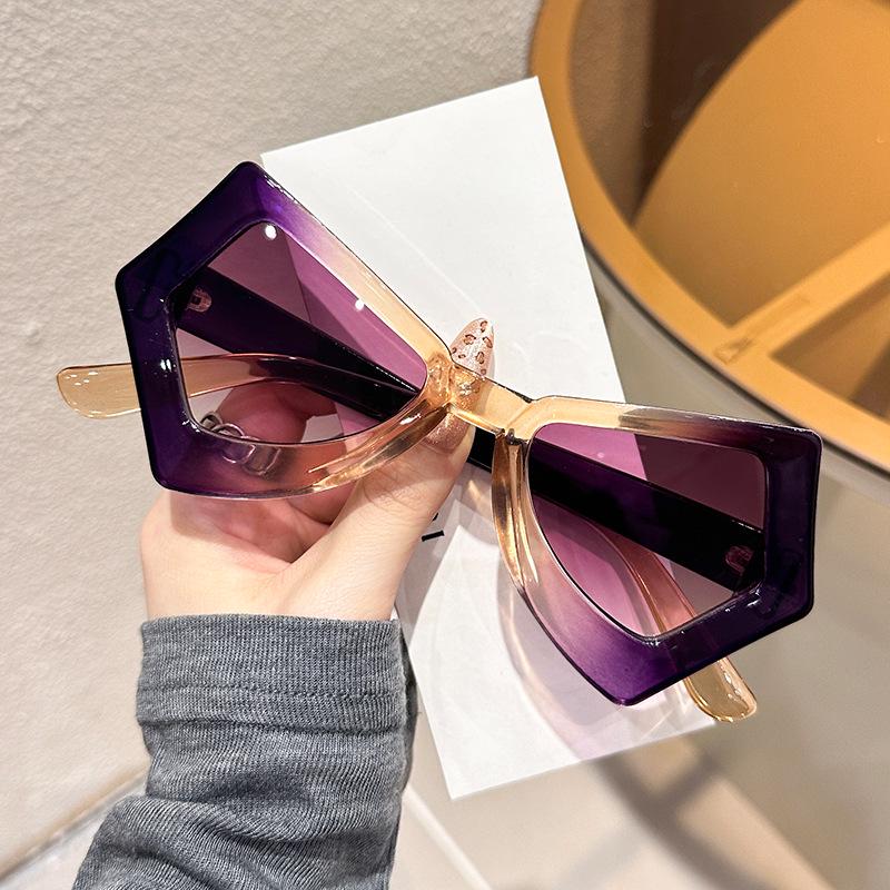 Lunettes de Soleil Dégradé Papillon Protection UV - Style Influenceur Y2K