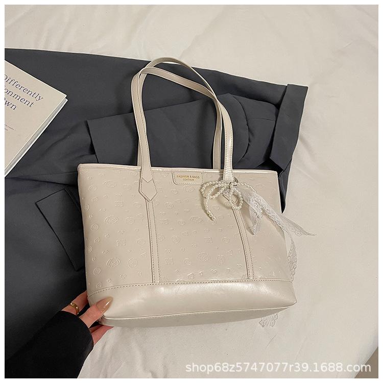 Simple Commuting Bag for Women, 2025 New Trendy Fashion College Student Class Tote Bag, Summer Foreign Style Underarm Bag