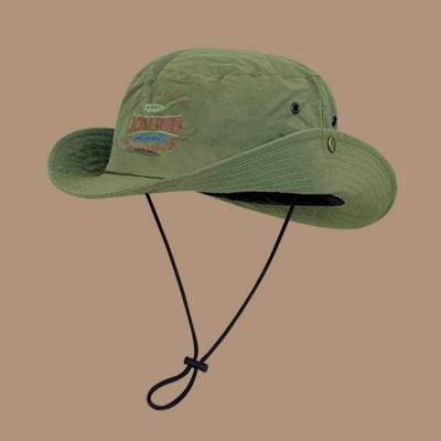 Kreativer Nylon-Netz-Fischerhut Wasserdichter Schnelltrocknender Faltbarer Eimerhut Weicher Sonnenschutz Mit Buchstaben Bedruckter Sonnenhut Sport