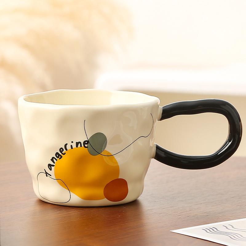 Retro Mug Design Sense Big Ears Ins Style Ceramic Cup Couple Coffee Cup Office Water Cup Home Use