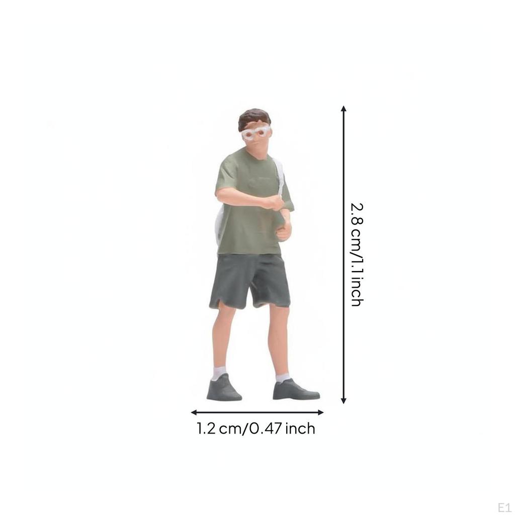 Casual Clothing Resin Miniature Male Figure Hand Painted 1 64 Scale for Diorama