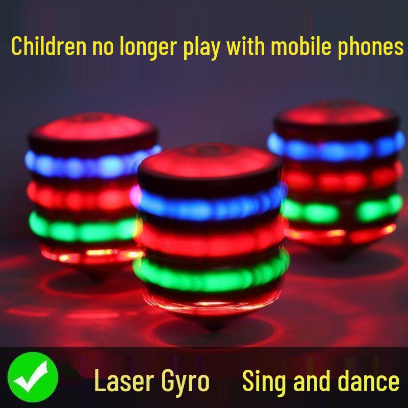 Colorful Laser Light-up Spinning Top for Kids – Seven-Color Night Light & Flashing Toy