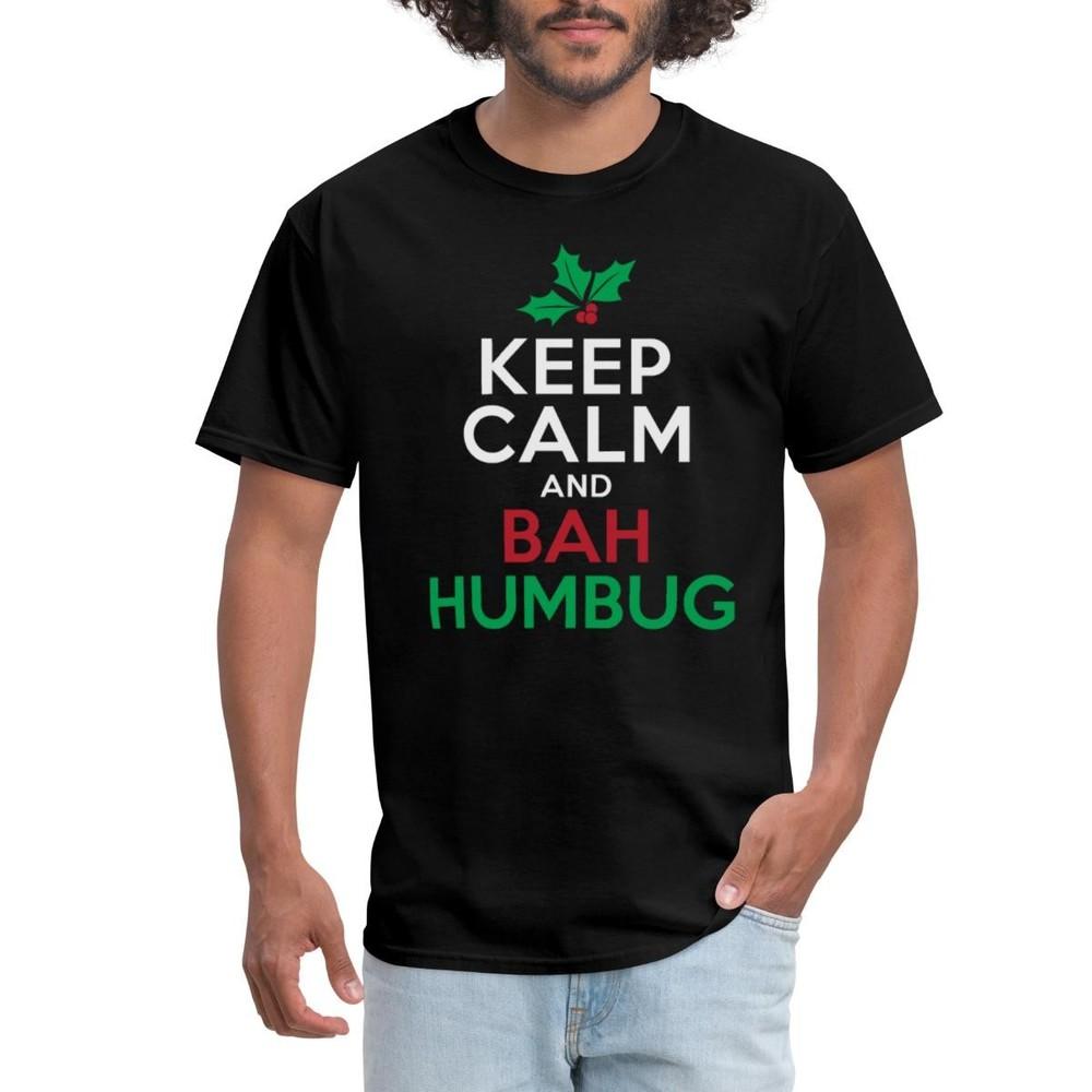 Keep Calm and Bah Humbug Xmas Men s T-Shirt Unisex T-Shirt XL