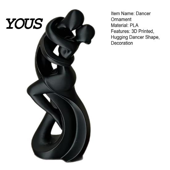 Decorazione Coppia che Balla Statuetta Ballerina che si Abbraccia Stampata in 3D, Scultura Statua Astratta Minimalista, Ornamento per Casa, Ufficio, Soggiorno