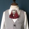Alloy Rhinestone Bow Tie Solid Color Shirt Collar Fashion Ribbon Bow Tie  Daily