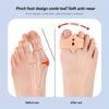 2pcs Double-hole Flip-flops Clip Toe Divider Slipper Sandal Clip Foot Pad Hallux Valgus Toe Overlapping Fork Separator