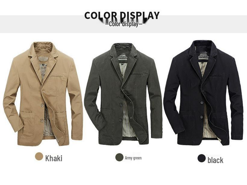 Blazer da uomo in cotone taglie forti, stile primavera/autunno, giacca da abito casual 817#