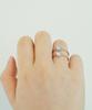 Alleun Silver 925 Layered Cubic Heart Ring