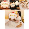 Cute Cartoon Biscuit Bear Plush Toy Cushion Pillow For Kids Fun And Fluffy Gift For Birthdays
