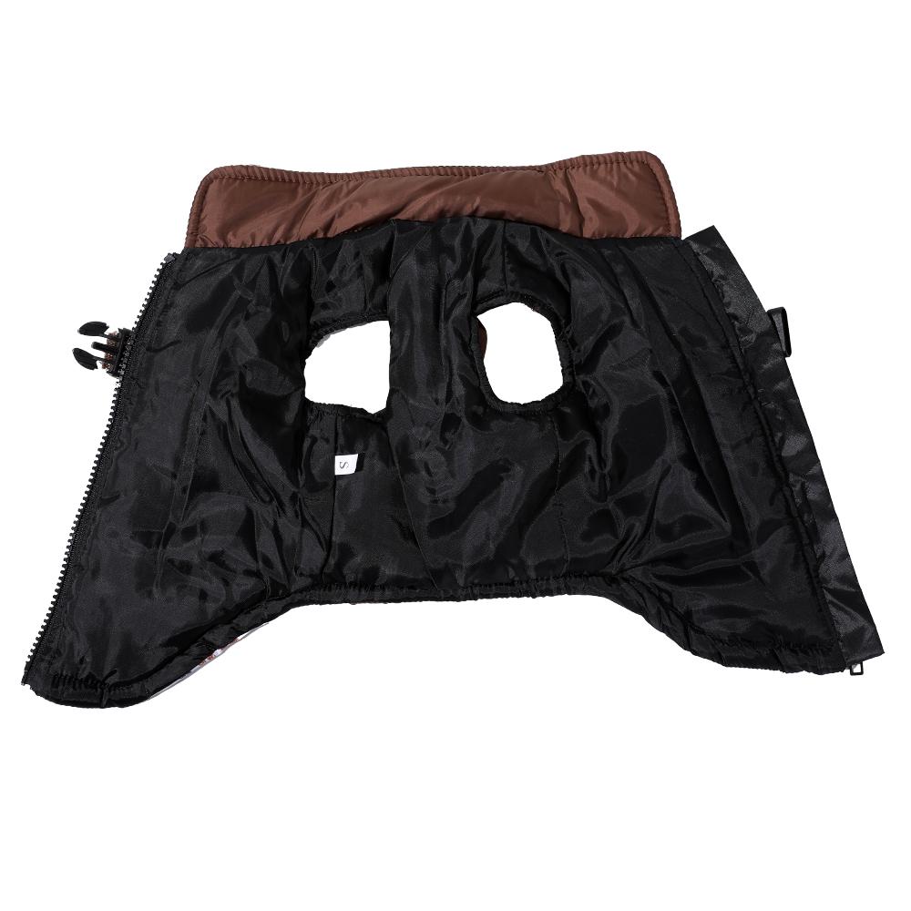 Dog Clothes with Harness for Small Medium Dogs Cats Autumn Winter Warm Reflective Puppy Vest Jacket Paw Printed Pet Coat Outfits