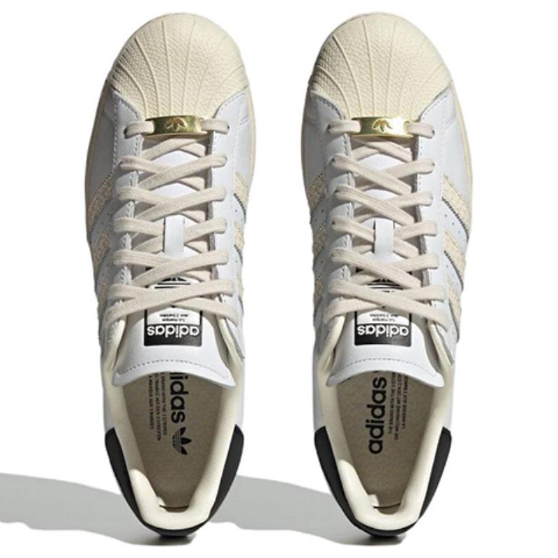 Adidas Superstar 'Debossed Stripes Wonder White Black' Sneakers ID4675