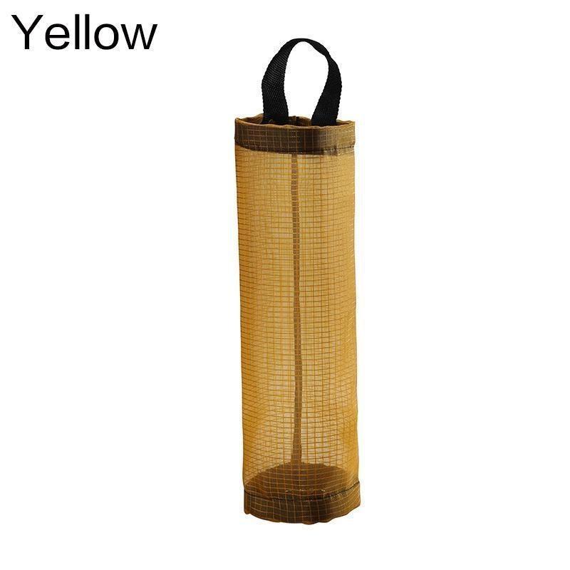 

1/2 шт. кухонный держатель для пластиковых пакетов, мусорный мешок, подвесной диспенсер для хранения, сетчатые сумки для продуктов, органайзер, бытовой мусорный мешок, сборщик 1 pcs жёлтый