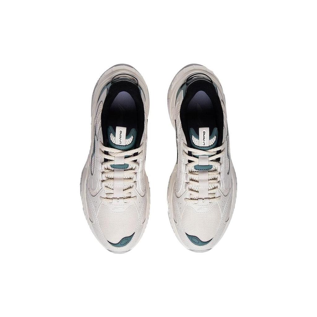 Li-Ning Star Wind Non-Slip Wear-Resistant Low-Top Sports Casual Shoes Men Sneakers White Gray Green AGCT149-3