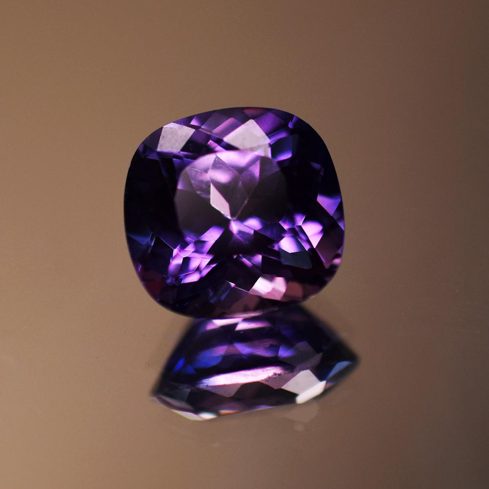 Natural Purple Sapphire Loose Gemstone 6.40 ct Square Cushion September Birthday Birthstone