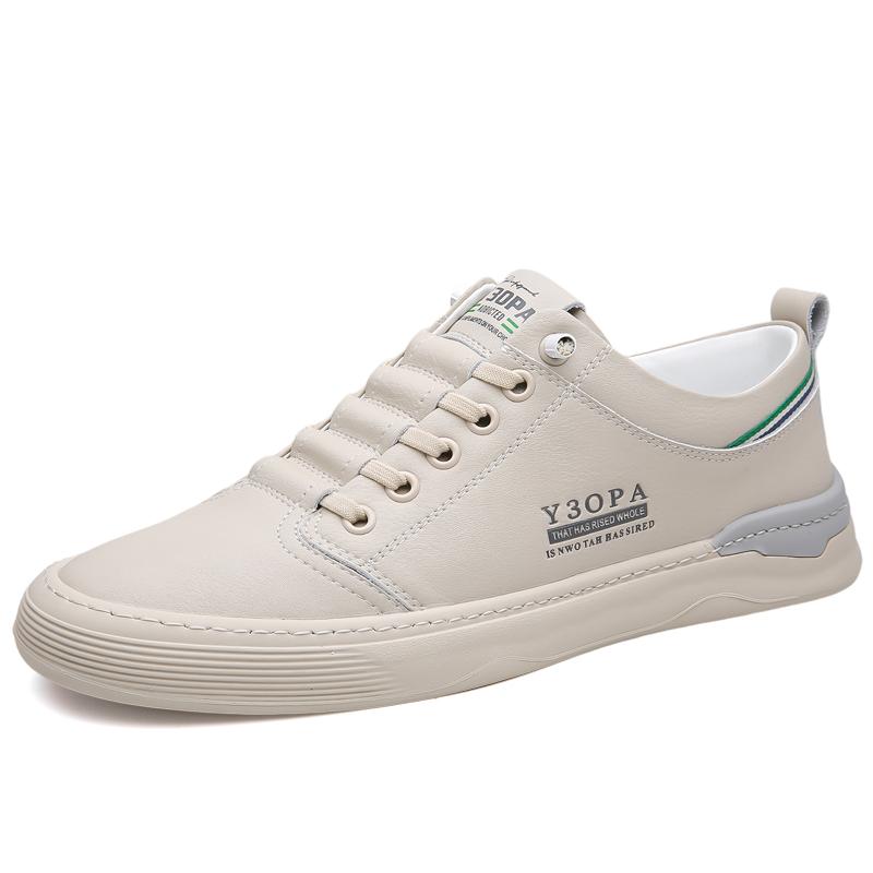 Fashion New Fashion Mens Classic Sneakers High Quality Men's Flats Leather Skate Shoes Men Comfortable Men Casual Outdoor Walking Shoes