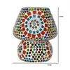 Kuppelförmige Tischlampe aus Glas im Mosaik-Stil, mehrfarbig, für Wohnzimmer, Schlafzimmer, Schreibtisch, 1 Stück