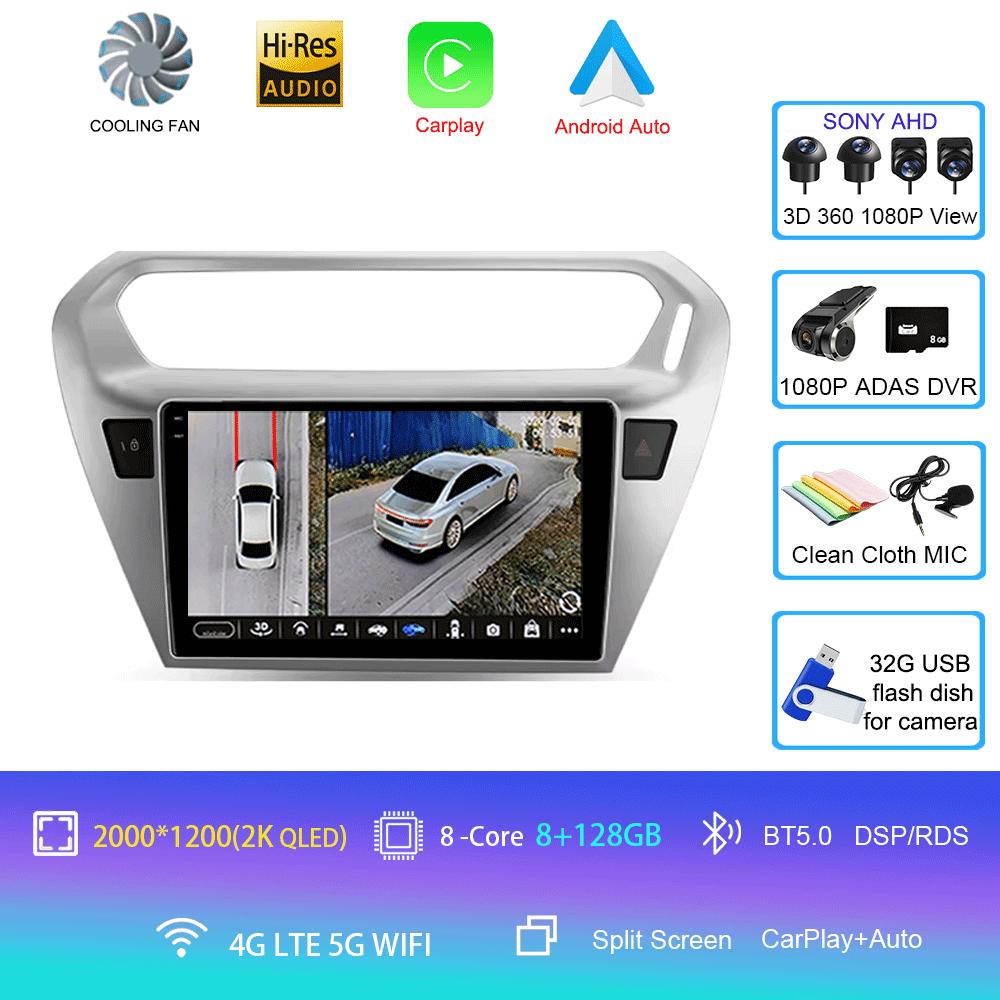 Car Radio Android 14 For Peugeot 301 Citroen Elysee 2013 2014 2015 2016 2017 2018 Multimedia Player Stereo Carplay 2din Audio BT