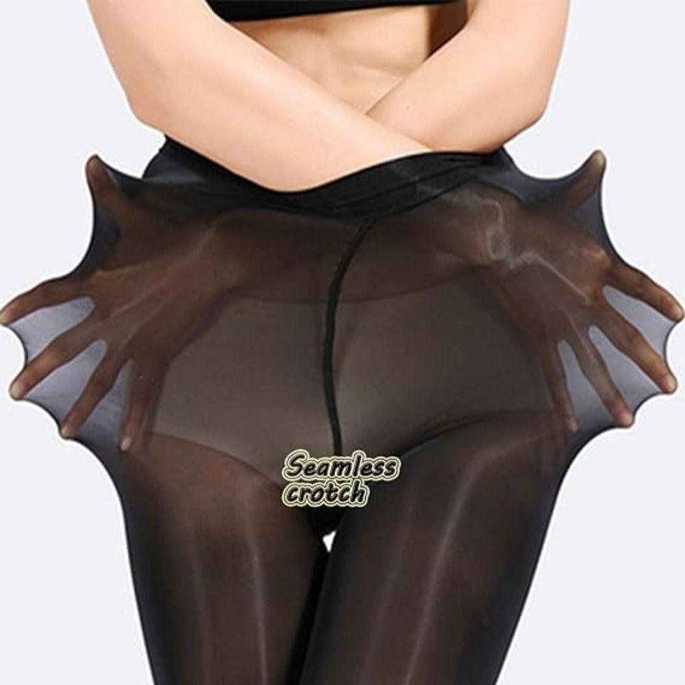 High Waist Shimmer Tights 360°Seamless Crotch Shaping  Silk Stockings Sheer Pantyhose  Girls