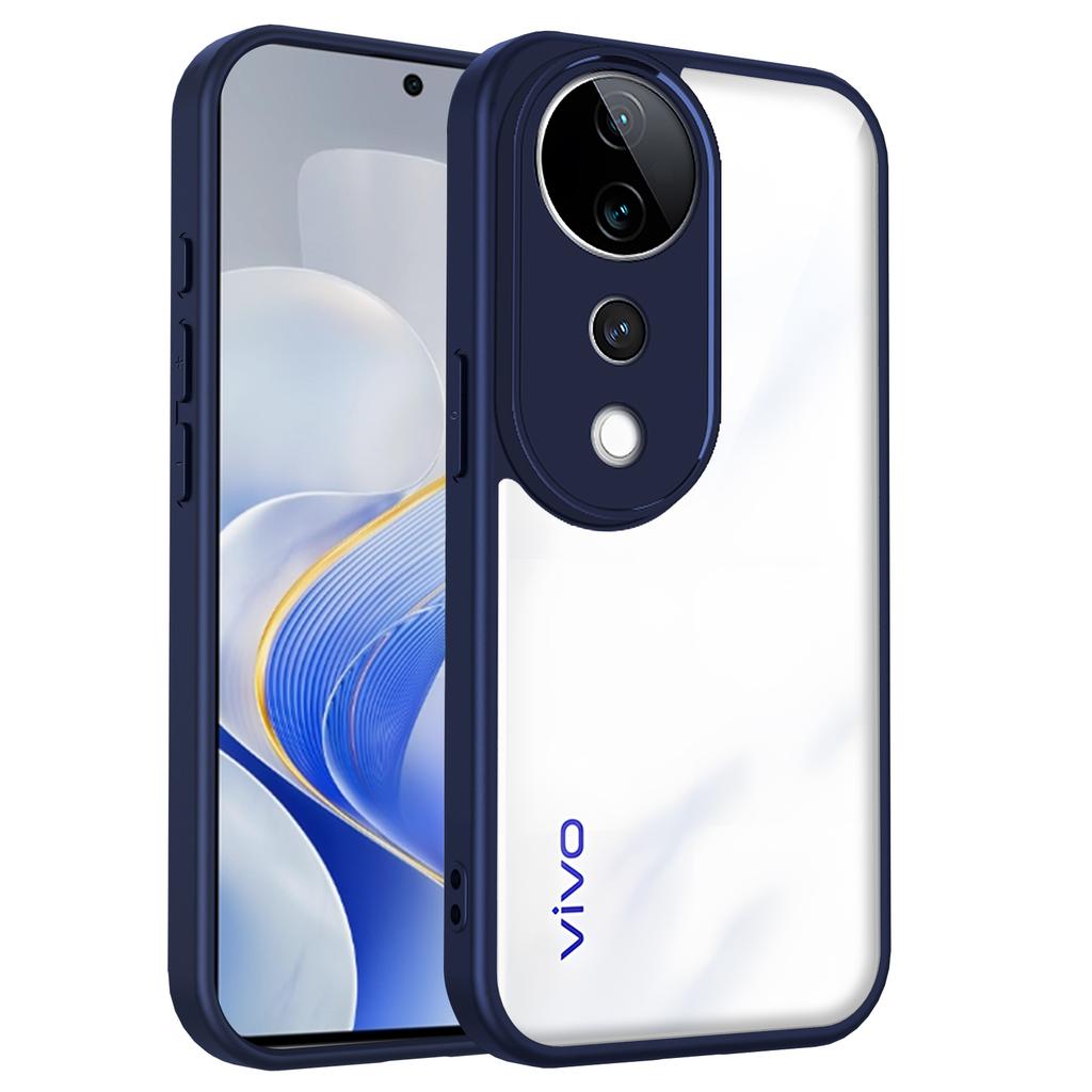 Pouzdro Vivo V40 5G V2348 s vzduchovým polštářkem, nárazuvzdorný silikonový nárazník, průhledné matné zadní kryt, pevné pouzdro na telefon pro Vivo V40 Pro 5G V2347