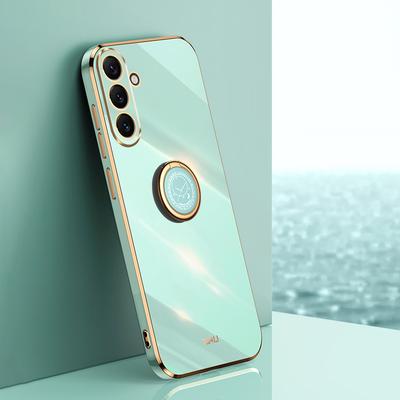 XINLI For Samsung Galaxy A54 5G Drop-proof Protective Phone Cover Electroplating Slim Mobile Phone Case Kickstand