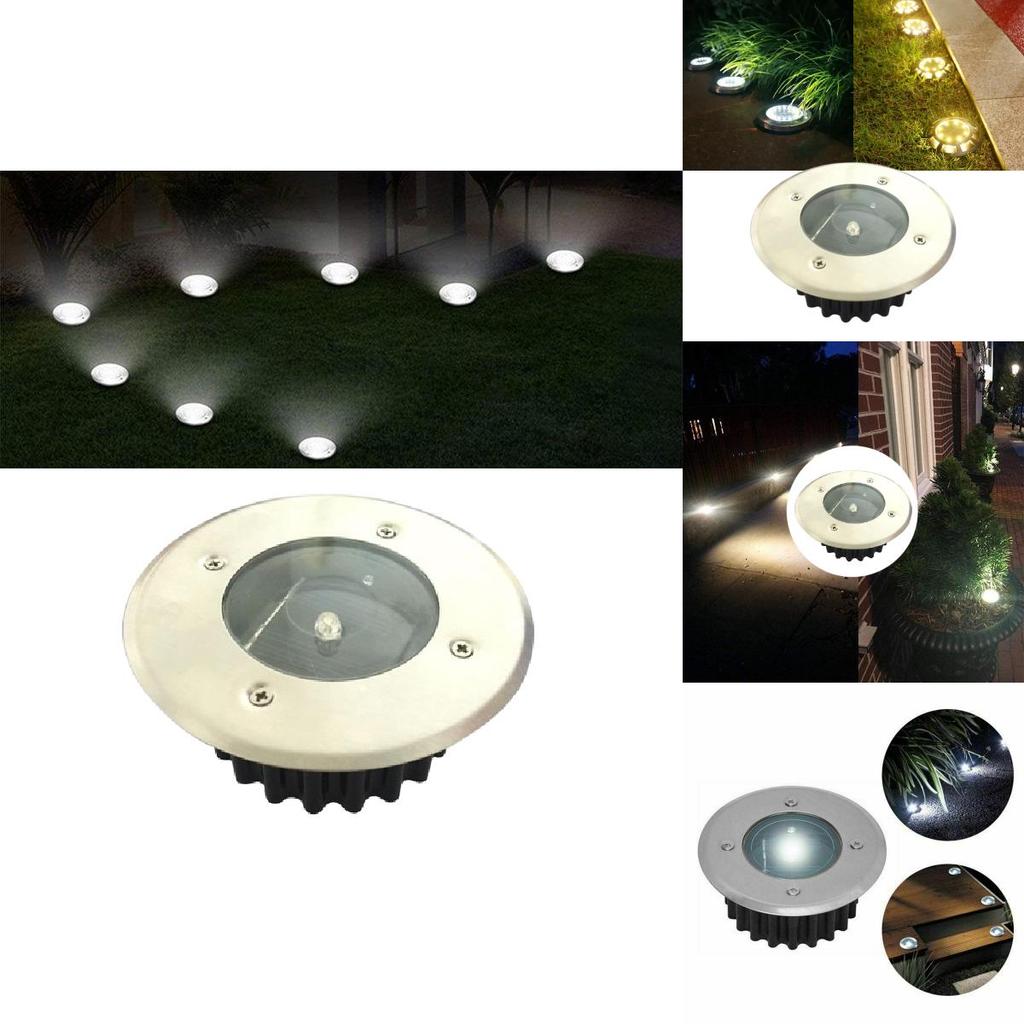 Solar Embedded Path Light With Bright White Led For Villa Garden And Yard Illumination
