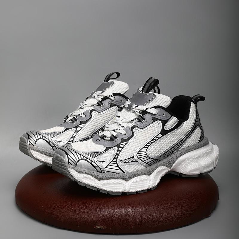 

Роскошный бренд, высококлассные кроссовки для папы, модные кроссовки, взрыв интернет-знаменитости, осенние универсальные спортивные туфли, невидимое увеличение внутренней высоты на 10 см 44 белый