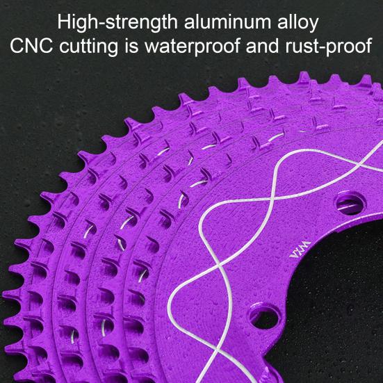 Motor Sprocket Heavy Duty Aluminum Alloy Chainring 40T To 58T Waterproof Rustproof Tooth Disc Replacement for Road Bike