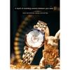 Luxury Elegant Women's Watch Rhinestone Ocean Heart Waterproof Rose Gold Stainless Steel Quartz Women's Fashion Birthday Gift