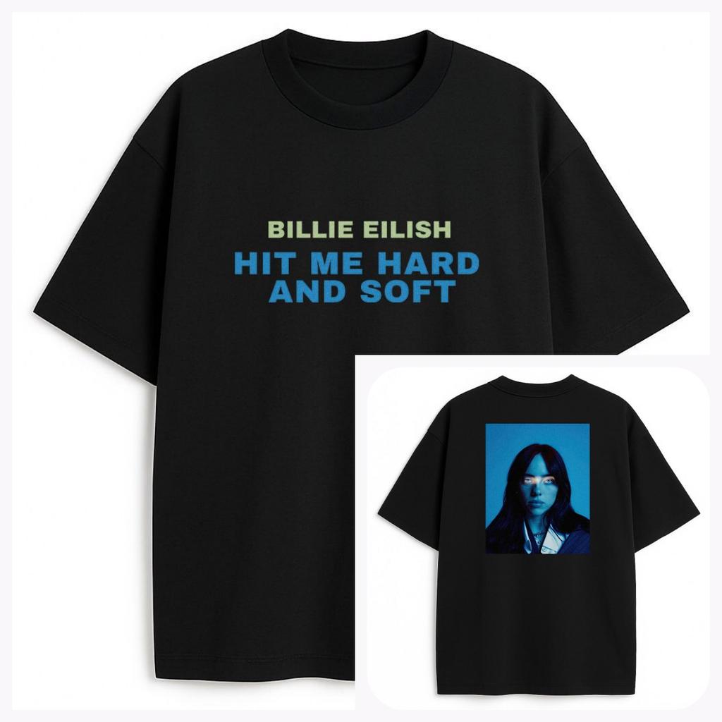 Billie Eilish HIT ME HARD AND SOFT Tshirt Unisex and Women Summer Cotton Clothing Casual Fashion Round Neck Short Sleeved Tee