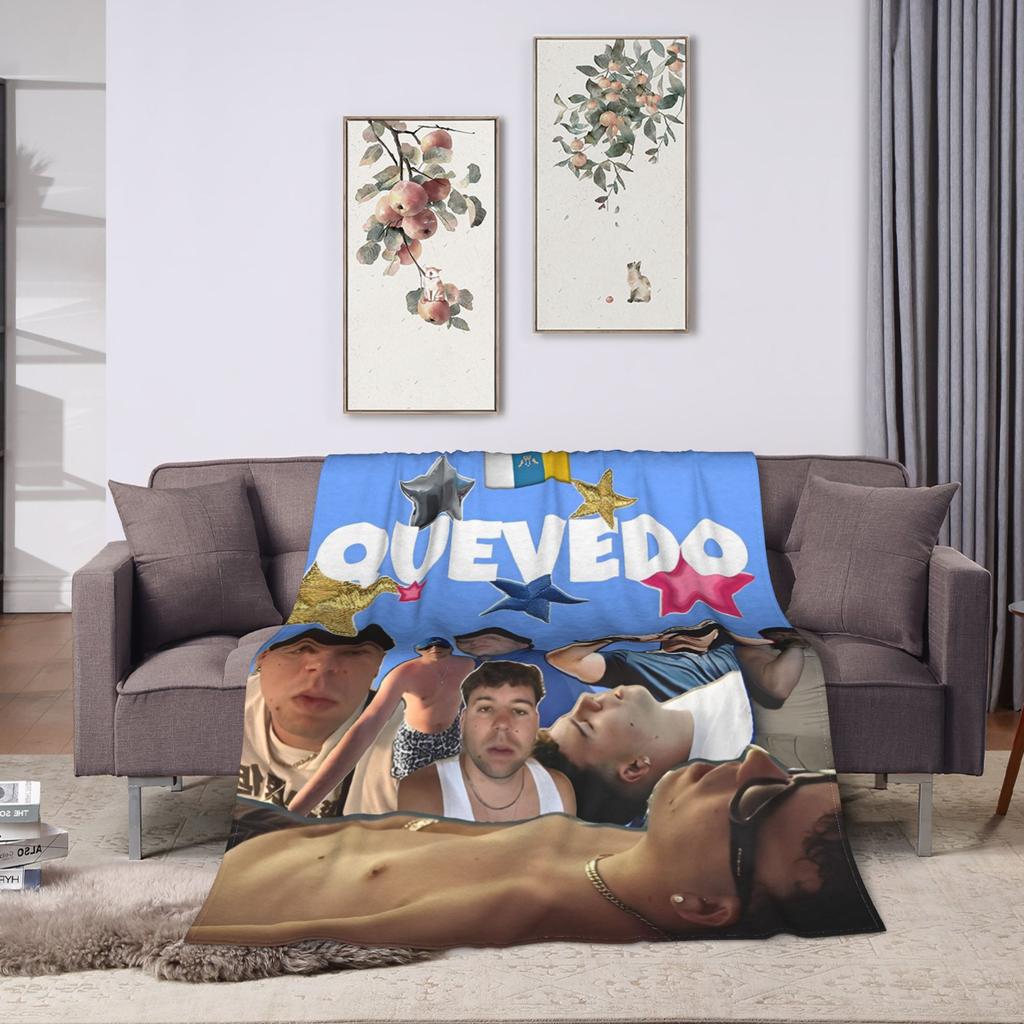 Rapper QUEVEDO Spain Blankets Flannel Decoration Breathable Lightweight Throw Blankets for Home Bedroom Rug Piece