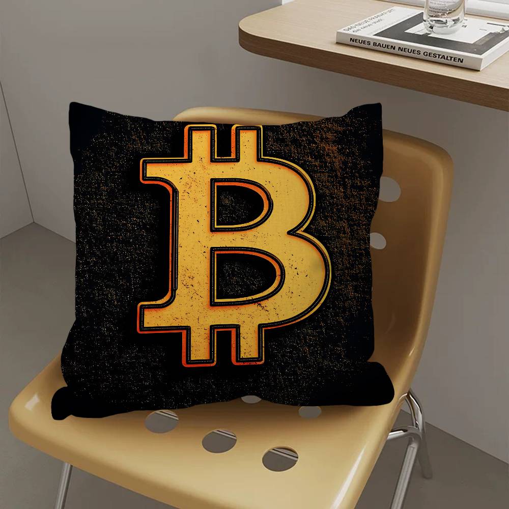 Luxury Bitcoins Pillow Cover for Bedroom Room and Living Room Sofa Decorative Cushion Cover