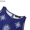 ZANZEA Two Piece Suit Women Sleeveless Print Tank Tops and Long Pants Casual Sets